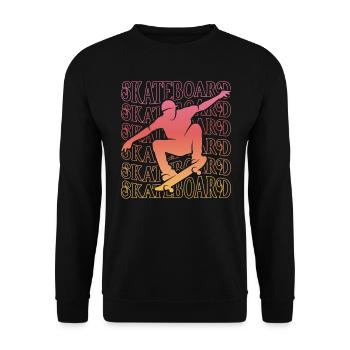 Skateboarder Girl Skater Girl Skateboard Ladies - Unisex Sweatshirt - black - Front - Alina (178cm) & Michal (187cm)