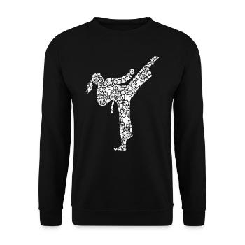 Karaté Fille Arts Martiaux Femmes Enfants Taekwondo - Sweat-shirt Unisexe - noir - Devant - Alina (178cm) & Michal (187cm)