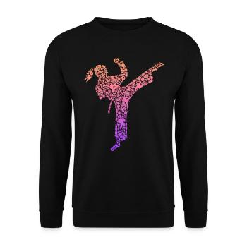 Karaté Fille Artiste Martial Enfants Taekwondo Fille - Sweat-shirt Unisexe - noir - Devant - Alina (178cm) & Michal (187cm)