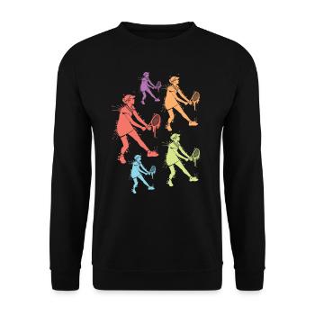 Joueur De Tennis Enfants Joueur De Tennis Fille - Sweat-shirt Unisexe - noir - Devant - Alina (178cm) & Michal (187cm)