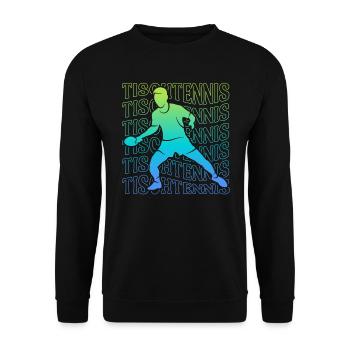 Table tennis players children men's table tennis - Unisex Sweatshirt - black - Front - Alina (178cm) & Michal (187cm)