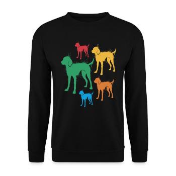 Weimaraner Dogs Dog Motif Weimaraner Children - Unisex Sweatshirt - black - Front - Alina (178cm) & Michal (187cm)