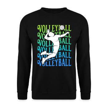 Beach Volleyball Men Volleyball Boys - Unisex Sweatshirt - black - Front - Alina (178cm) & Michal (187cm)