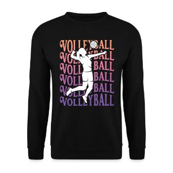 Beach Volleyball Women Volleyball Player Girls - Unisex Sweatshirt - black - Front - Alina (178cm) & Michal (187cm)