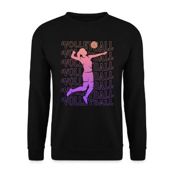 Beach Volley-ball Femmes Filles Joueuse de volley-ball - Sweat-shirt Unisexe - noir - Devant - Alina (178cm) & Michal (187cm)
