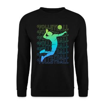 Beach Volleyball Men Boys Volleyball Players Men - Unisex Sweatshirt - black - Front - Alina (178cm) & Michal (187cm)