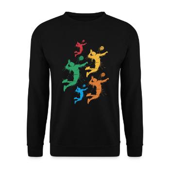 Beach Volleyball Girls Boys Volleyball Players - Unisex Sweatshirt - black - Front - Alina (178cm) & Michal (187cm)