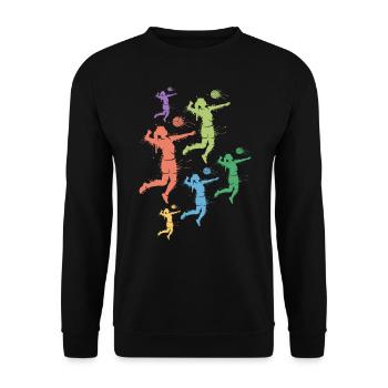 Beach Volley-ball Fille Joueur De Volley-ball Enfants - Sweat-shirt Unisexe - noir - Devant - Alina (178cm) & Michal (187cm)