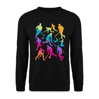Hockey Joueur De Hockey Filles Hockey Sur Gazon Enfants - Sweat-shirt Unisexe - noir - Devant - Alina (178cm) & Michal (187cm)
