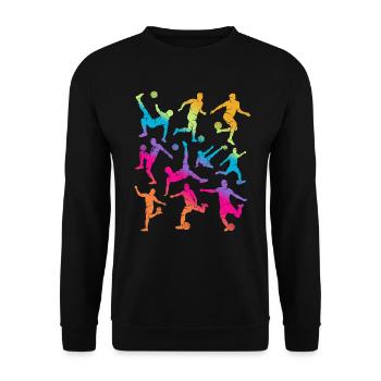 Soccer Soccer Girls Soccer Player Kids - Unisex Sweatshirt - black - Front - Alina (178cm) & Michal (187cm)