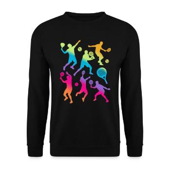 Padel Tennis Padel Player Girls Children Padel - Unisex Sweatshirt - black - Front - Alina (178cm) & Michal (187cm)