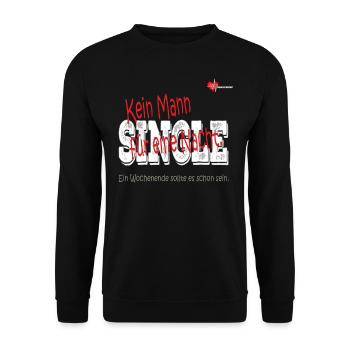 KEIN MANN FÜR EINE NACHT - Unisex Pullover - Schwarz - Vorne - Alina (178cm) & Michal (187cm)