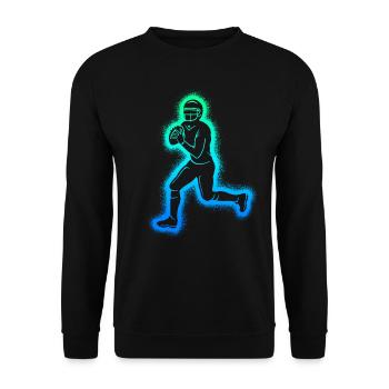 Joueurs de football américain Hommes Garçons Football - Sweat-shirt Unisexe - noir - Devant - Alina (178cm) & Michal (187cm)