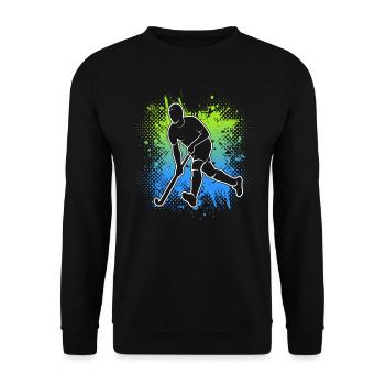 Joueurs de hockey sur gazon Joueurs de hockey masculins - Sweat-shirt Unisexe - noir - Devant - Alina (178cm) & Michal (187cm)