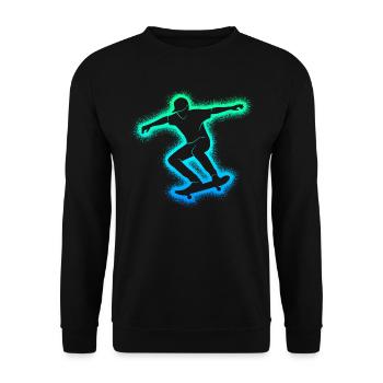 Skating Skateboarder Skater Skateboard Boys - Unisex Sweatshirt - black - Front - Alina (178cm) & Michal (187cm)