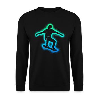 Skating Skateboarder Skater Men's Skateboard - Unisex Sweatshirt - black - Front - Alina (178cm) & Michal (187cm)