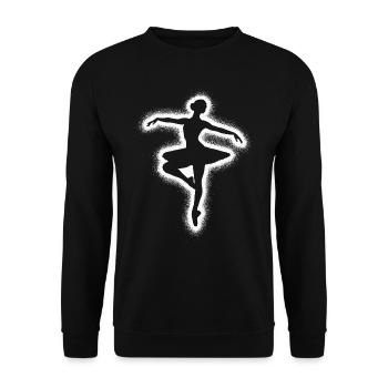Ballerine Ballet Danseuse Danse Femmes Ballet - Sweat-shirt Unisexe - noir - Devant - Alina (178cm) & Michal (187cm)