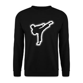 Taekwondo Arts Martiaux Enfants Garçons Hommes Karaté - Sweat-shirt Unisexe - noir - Devant - Alina (178cm) & Michal (187cm)