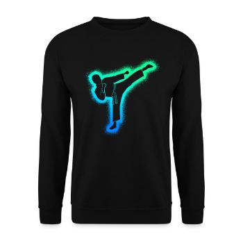 Taekwondo Arts Martiaux Hommes Enfants Garçons Karaté - Sweat-shirt Unisexe - noir - Devant - Alina (178cm) & Michal (187cm)