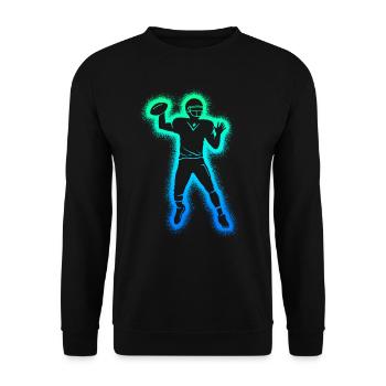 Joueurs de football américain Football masculin Garçons - Sweat-shirt Unisexe - noir - Devant - Alina (178cm) & Michal (187cm)