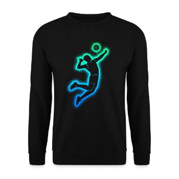 Joueurs de volley-ball Hommes Garçons Joueurs de volley-ball - Sweat-shirt Unisexe - noir - Devant - Alina (178cm) & Michal (187cm)