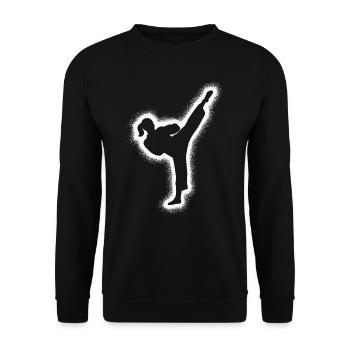 Taekwondo Arts Martiaux Enfants Filles Femmes Karaté - Sweat-shirt Unisexe - noir - Devant - Alina (178cm) & Michal (187cm)