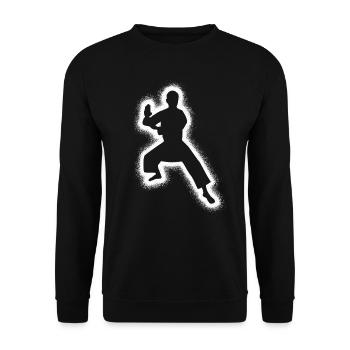 Taekwondo Arts Martiaux Enfants Garçons Karaté Hommes - Sweat-shirt Unisexe - noir - Devant - Alina (178cm) & Michal (187cm)
