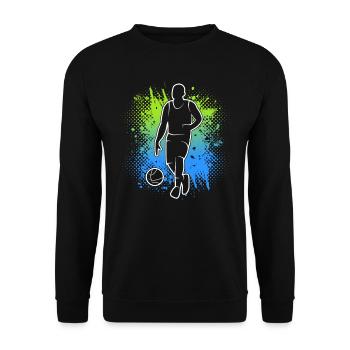 Basketball Hommes Enfants Joueurs de basketball Garçons - Sweat-shirt Unisexe - noir - Devant - Alina (178cm) & Michal (187cm)