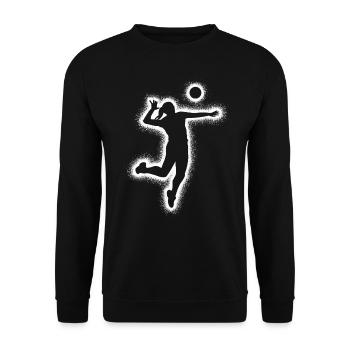 Joueuse de beach-volley Joueuse de volley-ball - Sweat-shirt Unisexe - noir - Devant - Alina (178cm) & Michal (187cm)