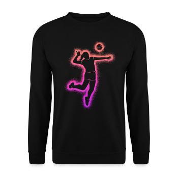 Joueuse de volley-ball Femmes Filles Joueuse de volley-ball - Sweat-shirt Unisexe - noir - Devant - Alina (178cm) & Michal (187cm)