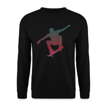 Skating Skateboarder Colorful Skateboard Skater - Unisex Sweatshirt - black - Front - Alina (178cm) & Michal (187cm)
