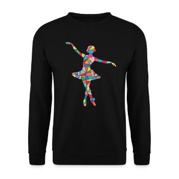 danseuse de ballet danseuse de ballet ballerine - Sweat-shirt Unisexe - noir - Devant - Alina (178cm) & Michal (187cm)