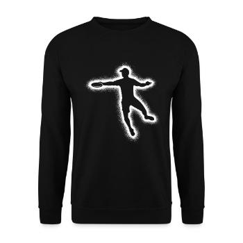 Disc Golf Discgolfspieler Kinder Jungen Discgolfer - Unisex Pullover - Schwarz - Vorne - Alina (178cm) & Michal (187cm)