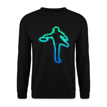 Disc Golf Discgolfspieler Männer Jungen Discgolfer - Unisex Pullover - Schwarz - Vorne - Alina (178cm) & Michal (187cm)