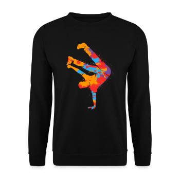 Breakdance Coloré Breakdancer Garçons Breakdance - Sweat-shirt Unisexe - noir - Devant - Alina (178cm) & Michal (187cm)