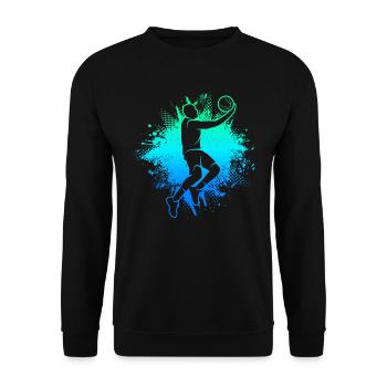 Basketball Bball Garçons Enfants Basketball Hommes - Sweat-shirt Unisexe - noir - Devant - Alina (178cm) & Michal (187cm)