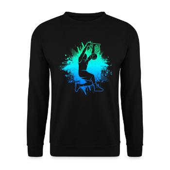 Basketball Bball Garçons Joueurs de basket-ball Hommes - Sweat-shirt Unisexe - noir - Devant - Alina (178cm) & Michal (187cm)
