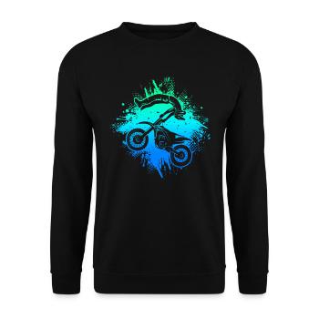 Motocross Enfants Moto Garçons Dirt Biker - Sweat-shirt Unisexe - noir - Devant - Alina (178cm) & Michal (187cm)