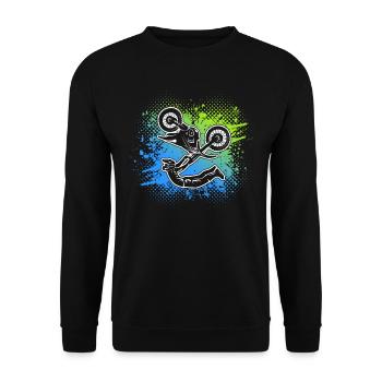 Moto motocross garçons Dirt biker enfants - Sweat-shirt Unisexe - noir - Devant - Alina (178cm) & Michal (187cm)