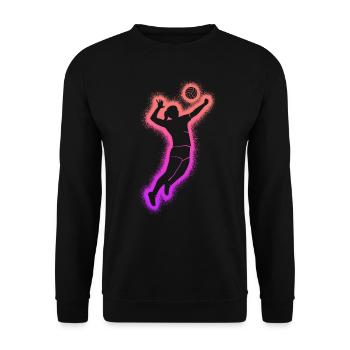 Volleyball Player Kids Women Volleyball Player - Unisex Sweatshirt - black - Front - Alina (178cm) & Michal (187cm)