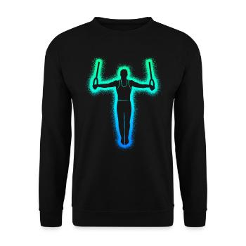 Gymnastics Gymnastics Ring Gymnastics Men Boys Gymnastics - Unisex Sweatshirt - black - Front - Alina (178cm) & Michal (187cm)