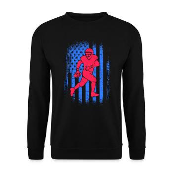 American Football USA Football Players Men - Unisex Sweatshirt - black - Front - Alina (178cm) & Michal (187cm)