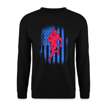 Football américain USA Garçons Football masculin - Sweat-shirt Unisexe - noir - Devant - Alina (178cm) & Michal (187cm)