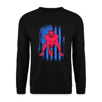 Joueur de football américain États-Unis Enfants Football - Sweat-shirt Unisexe - noir - Devant - Alina (178cm) & Michal (187cm)