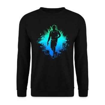 Basketball Bball Joueur de basket-ball masculin Garçons - Sweat-shirt Unisexe - noir - Devant - Alina (178cm) & Michal (187cm)