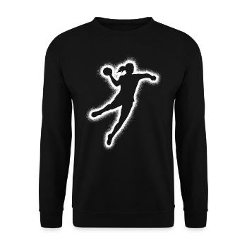 Handball Fille Joueuse de Handball Joueuse de Handball - Sweat-shirt Unisexe - noir - Devant - Alina (178cm) & Michal (187cm)