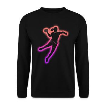 Handball Handball Joueur de Handball Fille Handball - Sweat-shirt Unisexe - noir - Devant - Alina (178cm) & Michal (187cm)