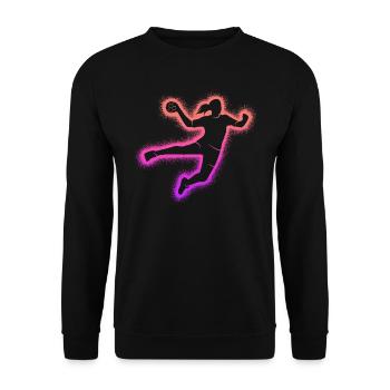 Handball Handball Joueur de Handball Fille Handball - Sweat-shirt Unisexe - noir - Devant - Alina (178cm) & Michal (187cm)
