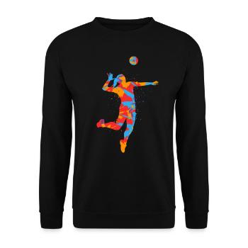 Joueurs de volley-ball Joueurs de volley-ball colorés Filles - Sweat-shirt Unisexe - noir - Devant - Alina (178cm) & Michal (187cm)