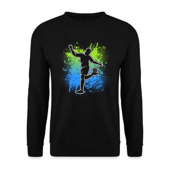 Joueurs de football Enfants Football Hommes Football - Sweat-shirt Unisexe - noir - Devant - Alina (178cm) & Michal (187cm)